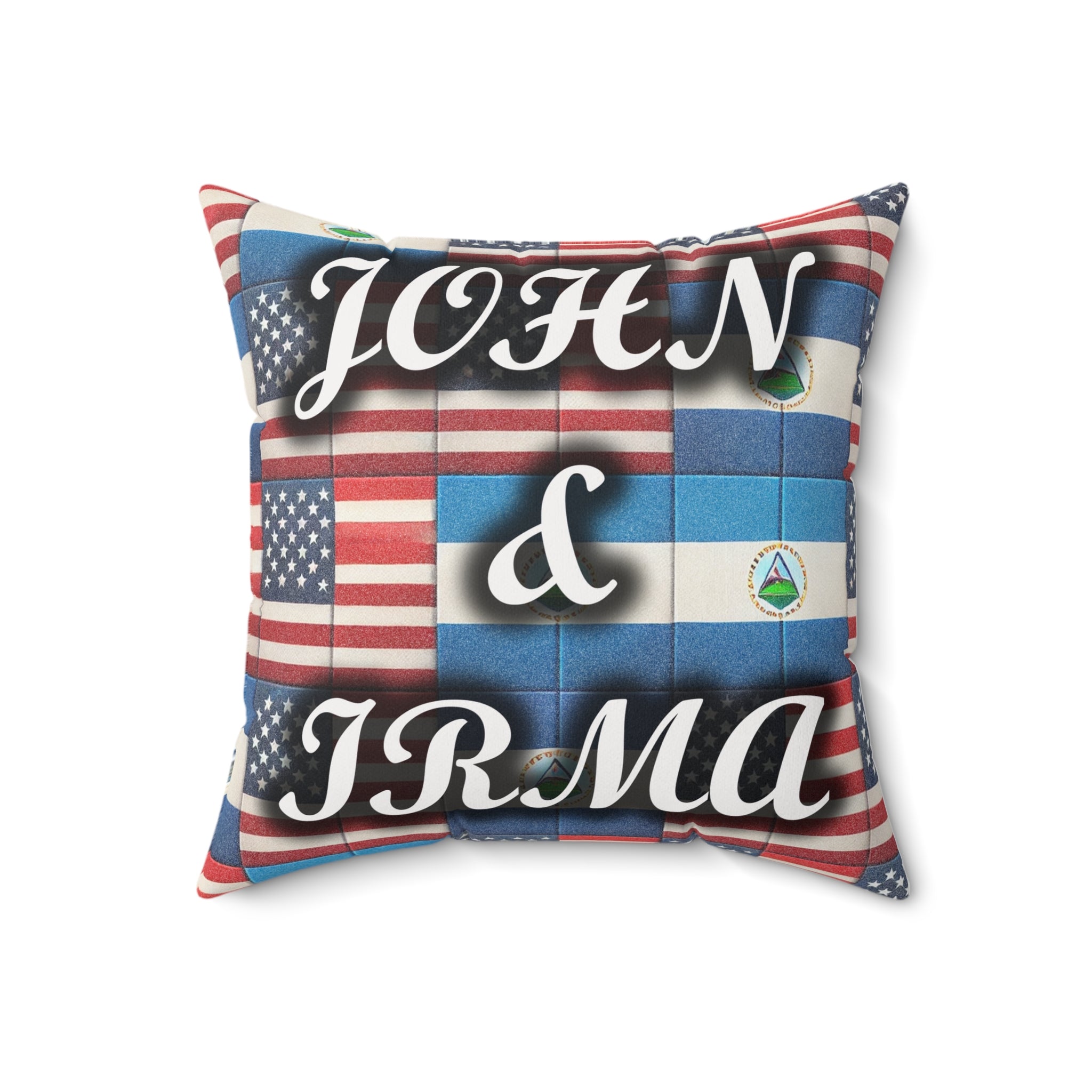 "Your World Life" Patriotic Couples Pillow | Personalized (Custom) Home Decor